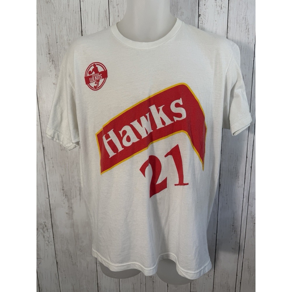 Vintage Atlanta Hawks T-shirt Dominique Wilkins #21 Size XL